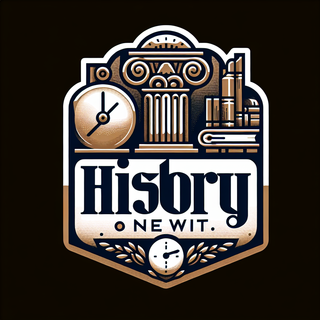 Crea un logo che unisca elementi storici (ad esempio una colonna romana, una pergamena o un orologio antico) con uno stile moderno e digitale. Il testo “HistoryNewIT” dovrebbe essere elegante ma leggibile, con un font che richiami serietà e autorevolezza. Colori suggeriti: bronzo, avorio e blu scuro.